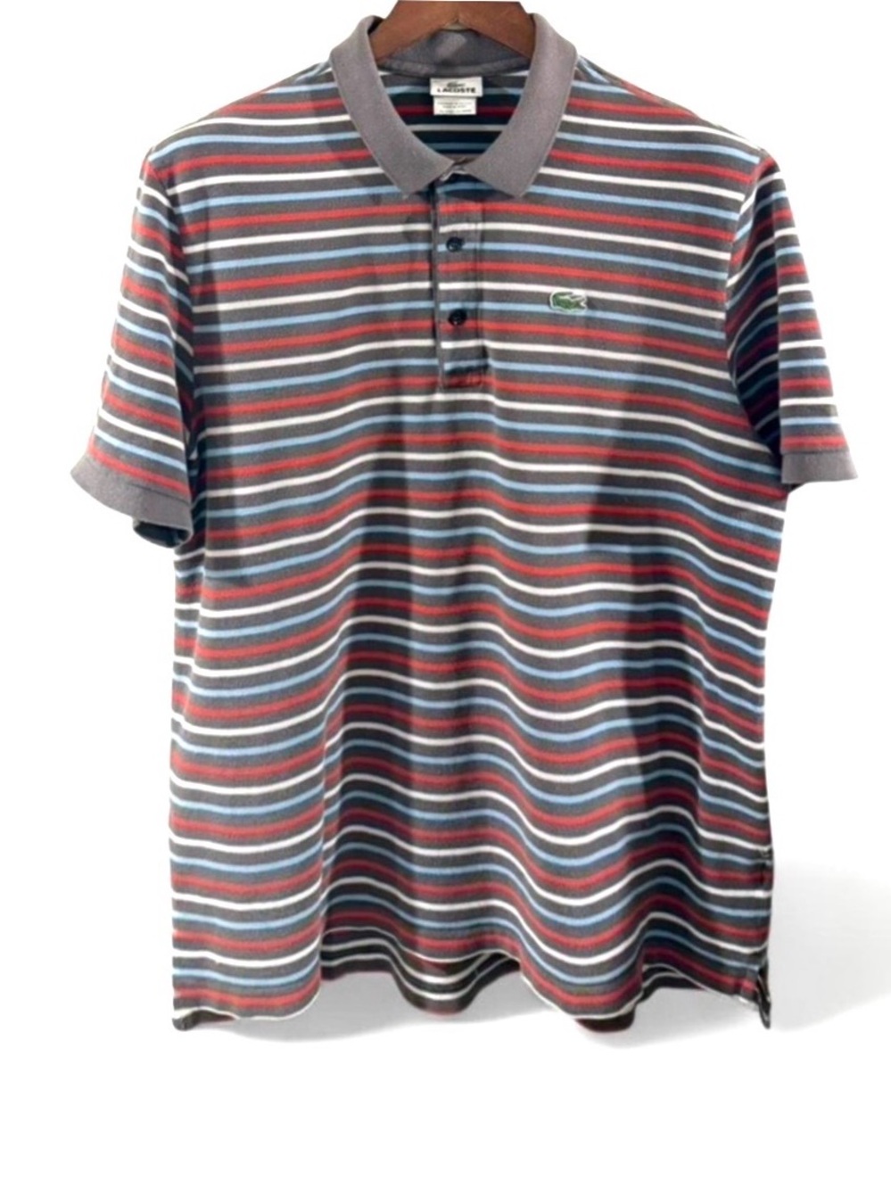 VTG Lacoste Striped Men’s Polo Shirt Size 7 (XL-XXL)
